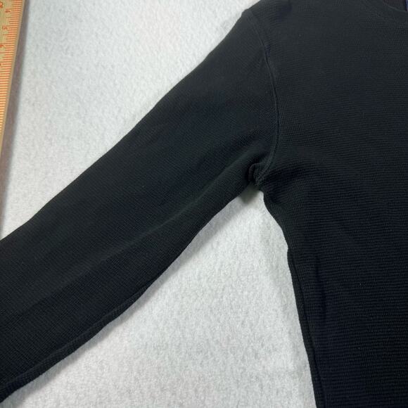 Polo Ralph Lauren Sleepwear Small Black with Red Pony Thermal Waffle Knit L/S - Picture 4 of 12